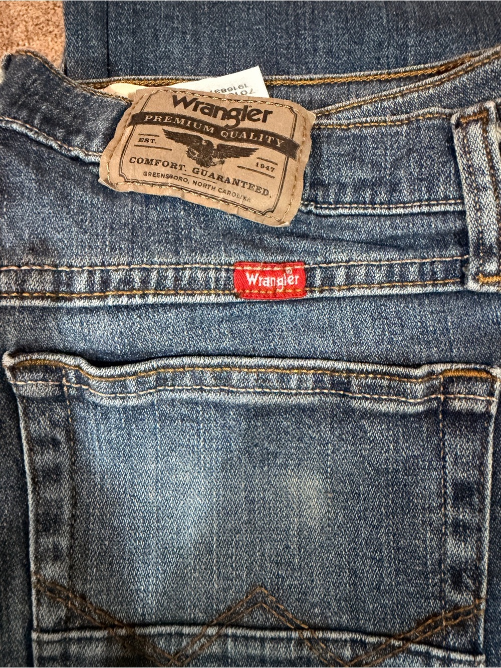 Wrangler Men's Slim Straight Blue Denim Jeans